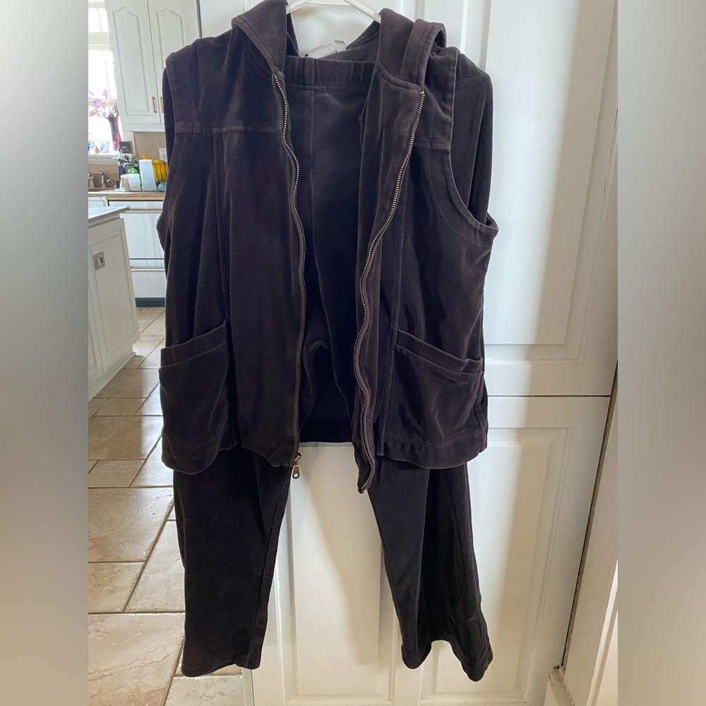 Focus Velour Women's Dark Brown Track Pants & Joggers